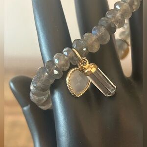 Labradorite Stretch Charm Bracelet